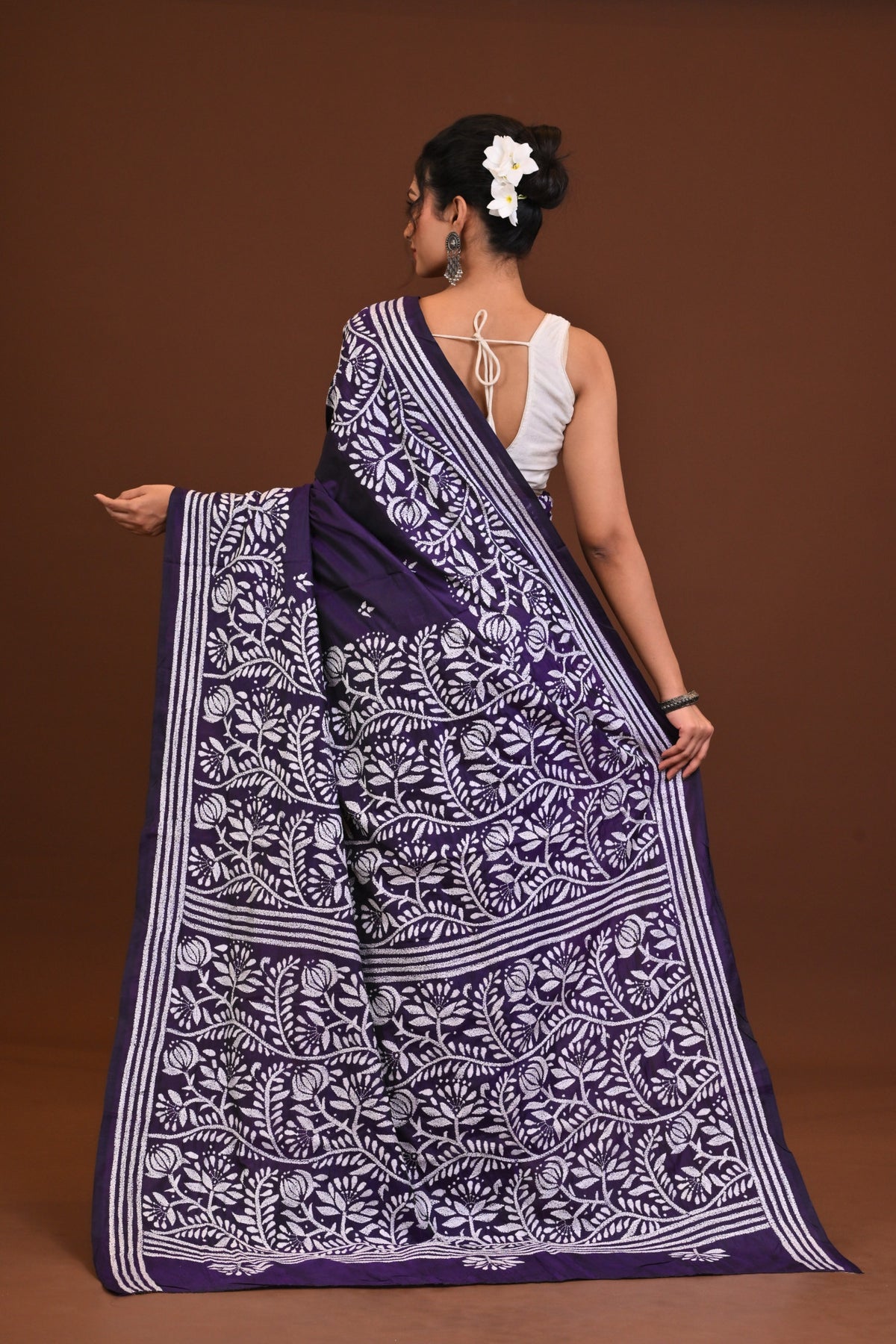 Blended Silk Kantha Saree