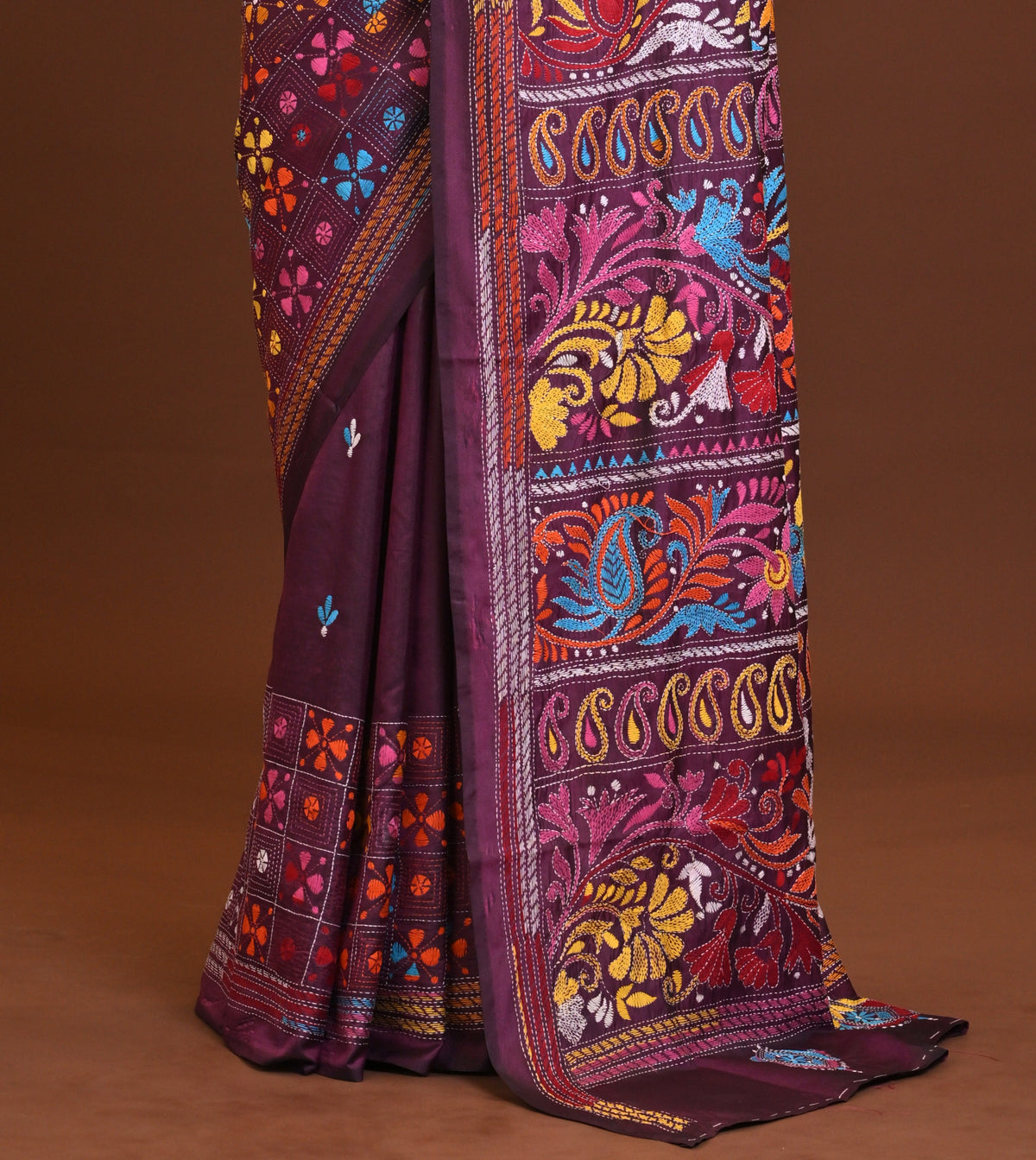 Blended Silk Kantha Saree