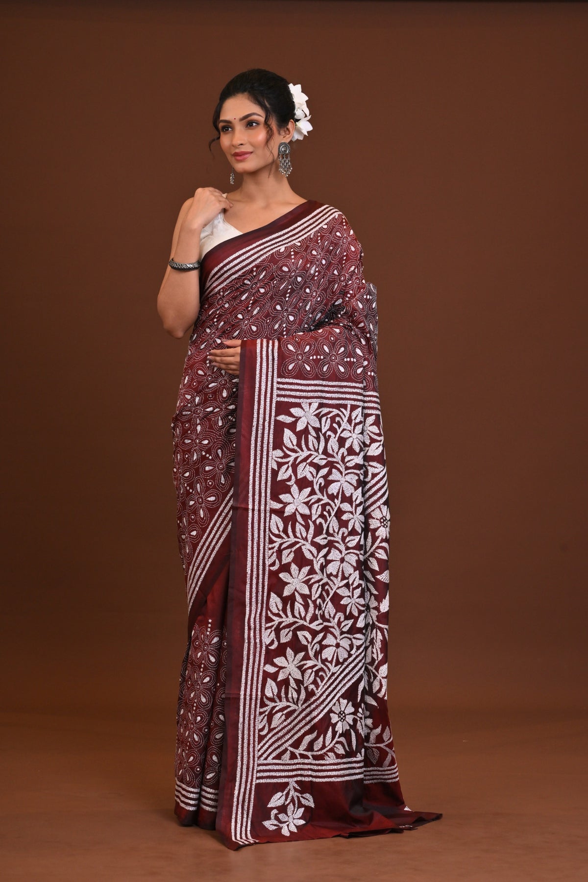 Blended Silk Kantha Saree