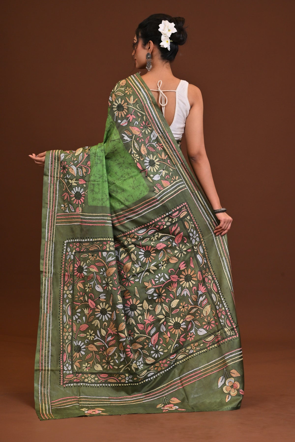 Blended Silk Kantha Saree