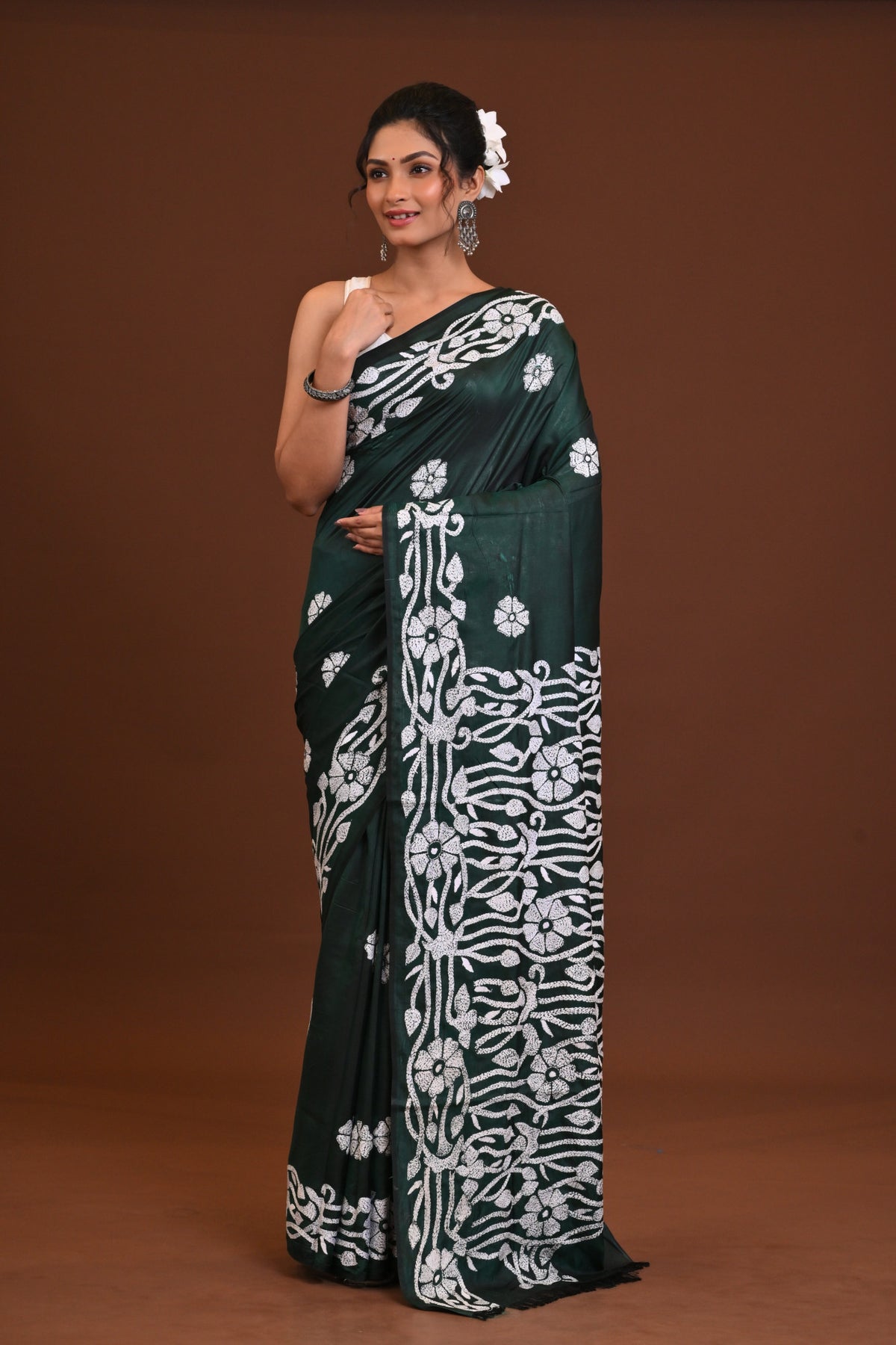 Blended Silk Kantha Saree