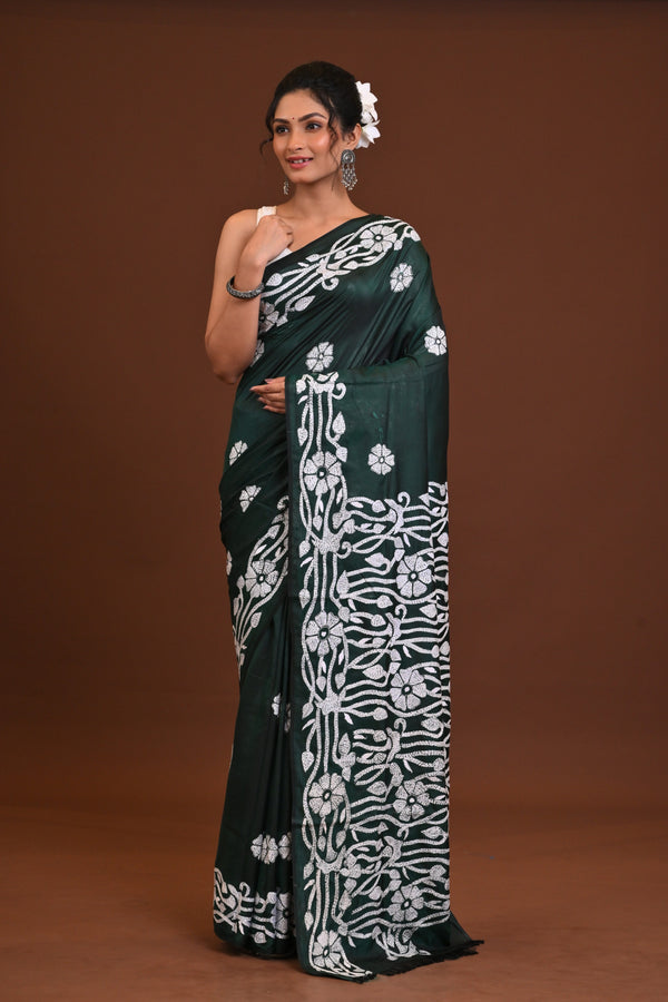 Blended Silk Kantha Saree