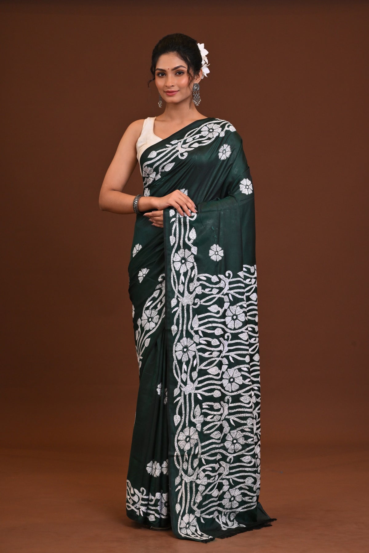 Blended Silk Kantha Saree
