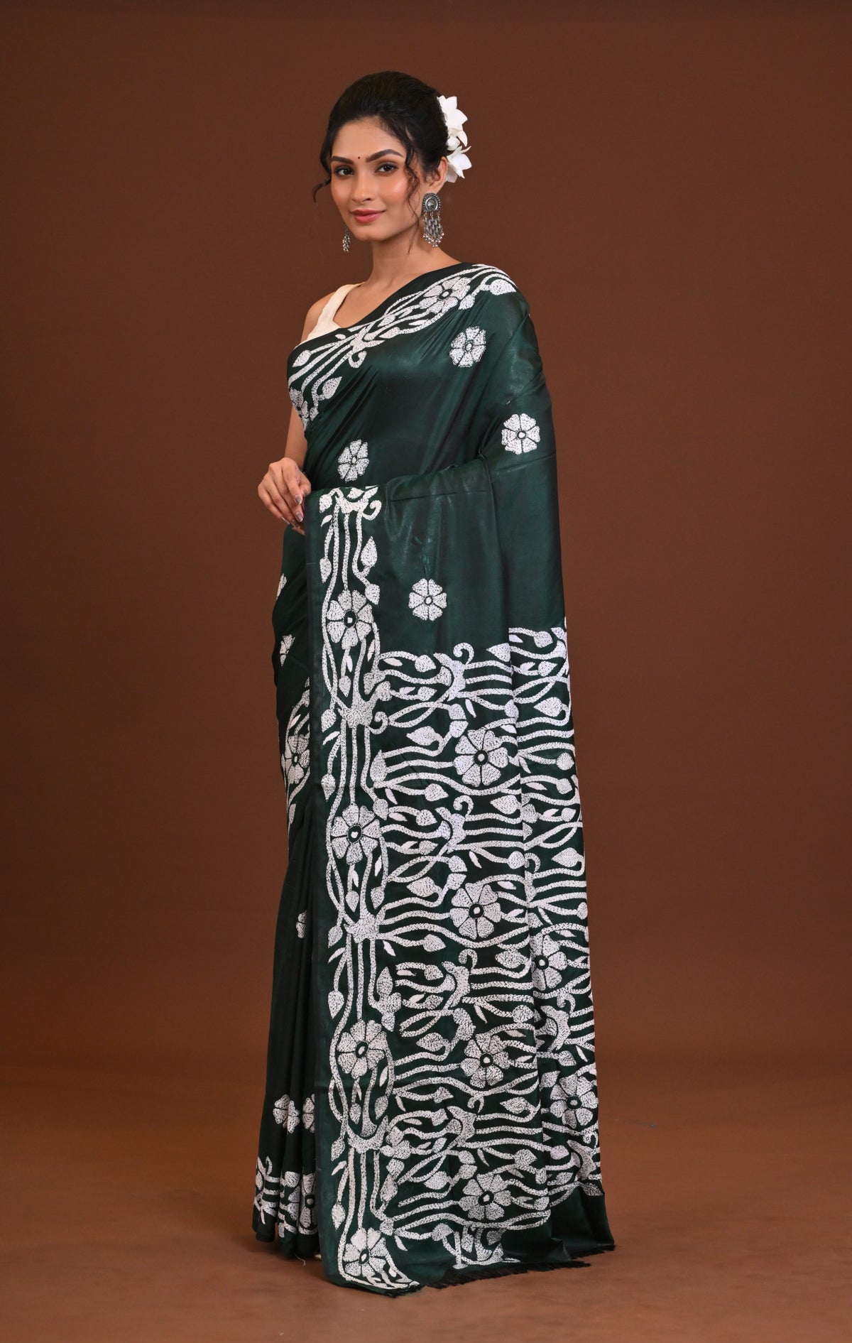 Blended Silk Kantha Saree