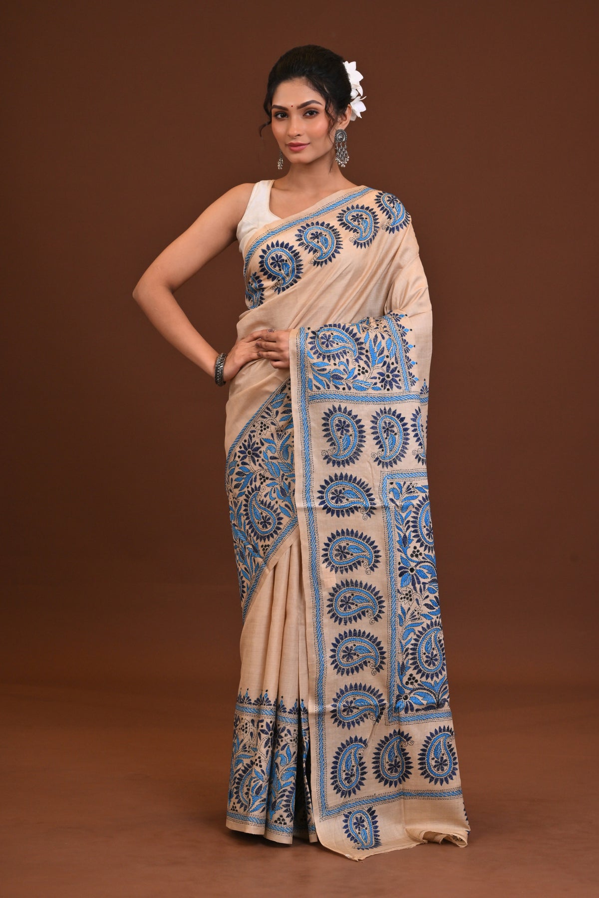 Pure Silk Kantha Saree
