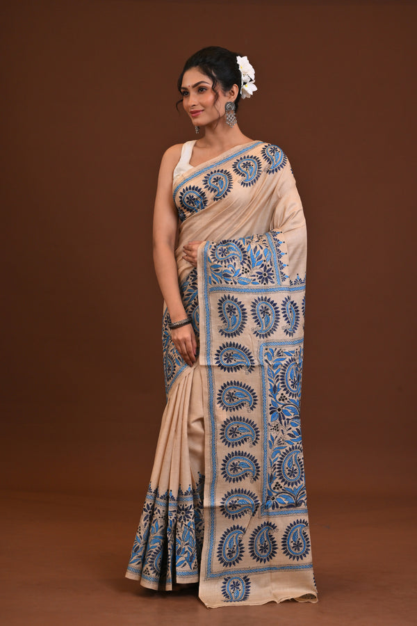 Pure Silk Kantha Saree