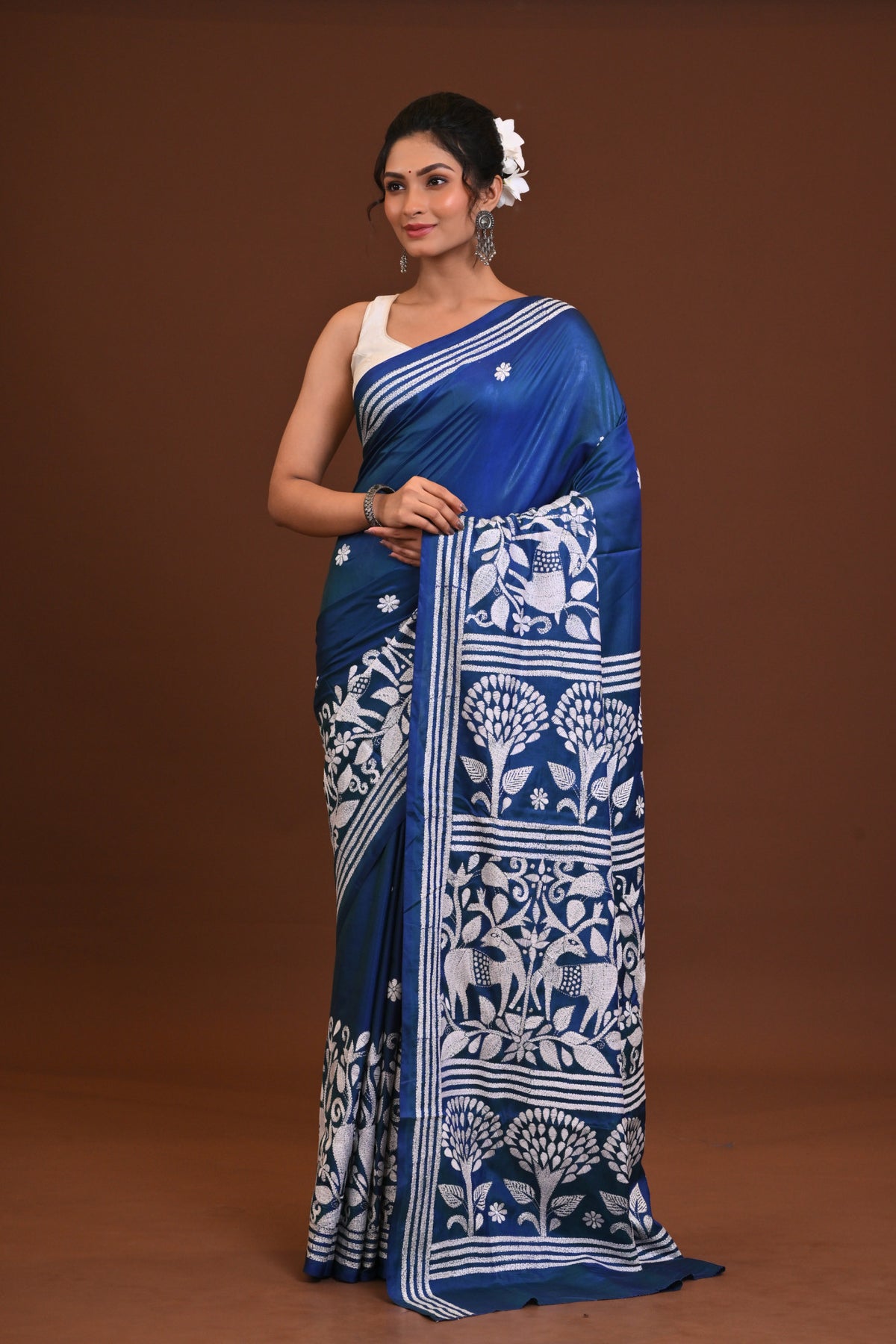 Blended Silk Kantha Saree