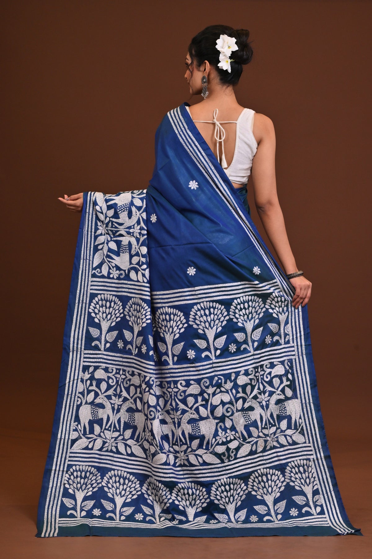 Blended Silk Kantha Saree