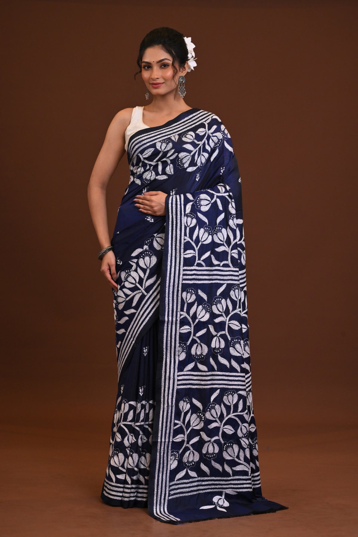 Blended Silk Kantha Saree