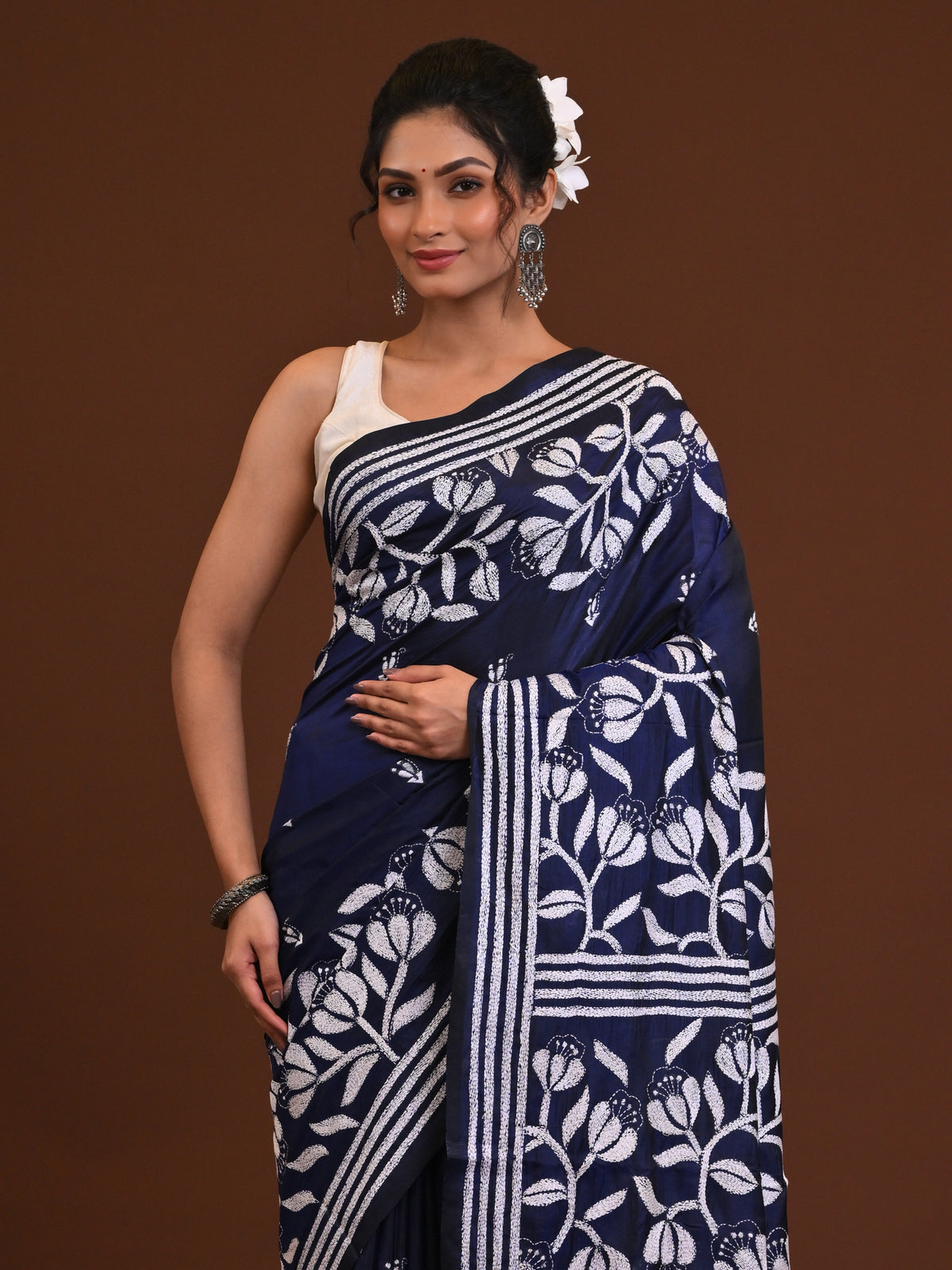 Blended Silk Kantha Saree