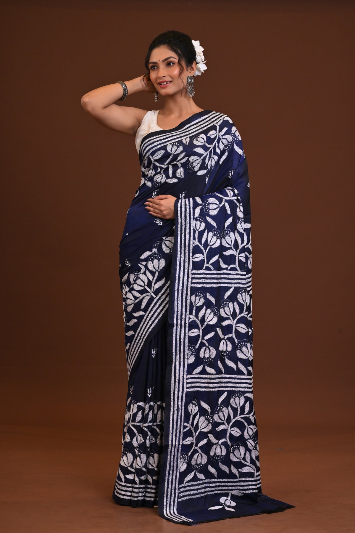 Blended Silk Kantha Saree