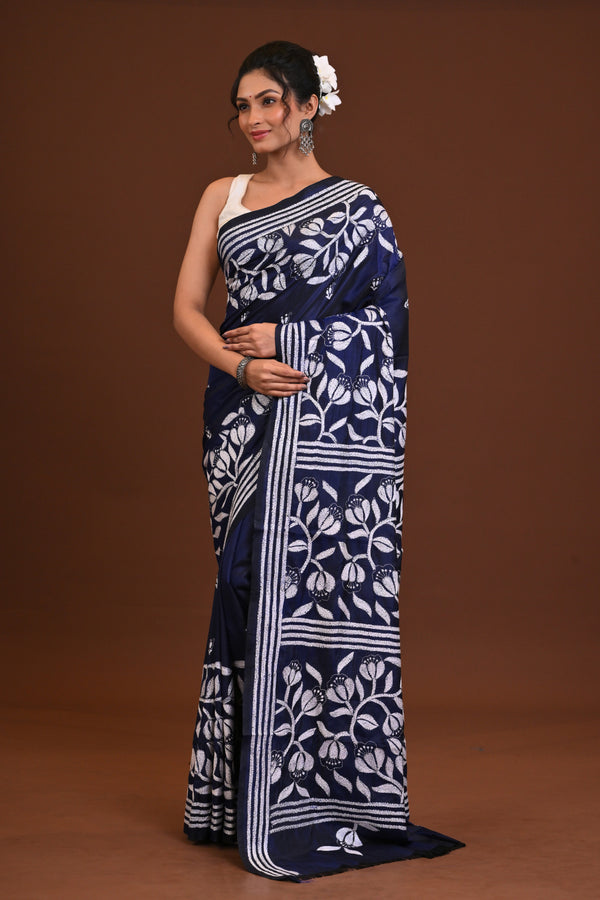 Blended Silk Kantha Saree