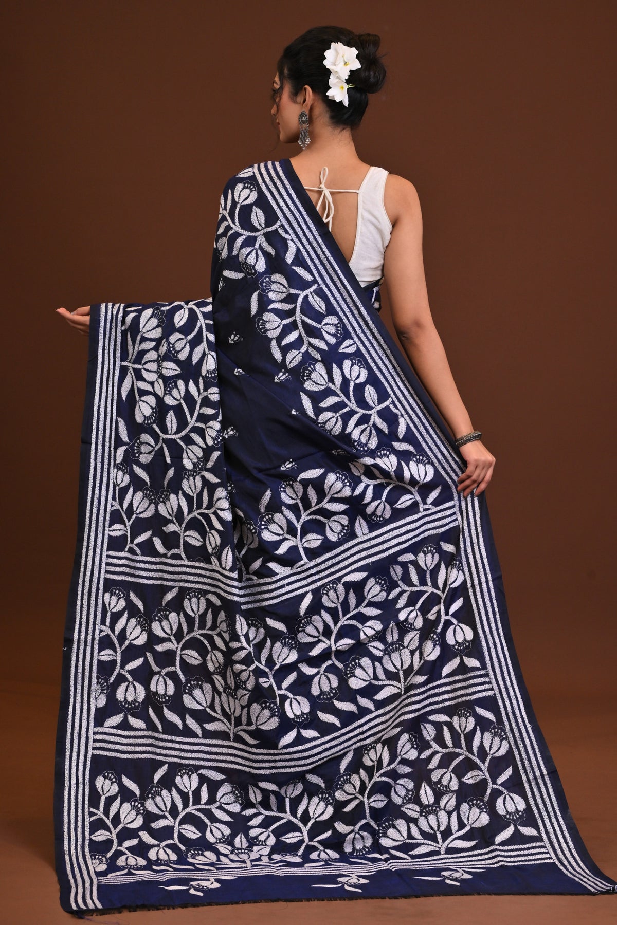 Blended Silk Kantha Saree