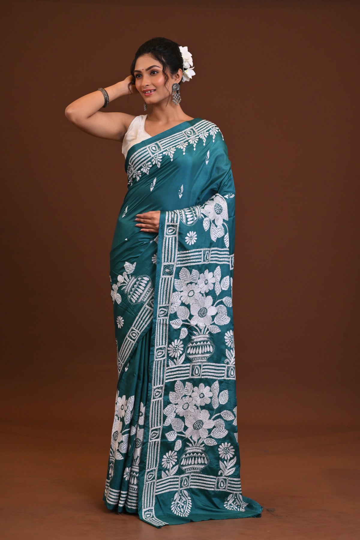 Blended Silk Kantha Saree