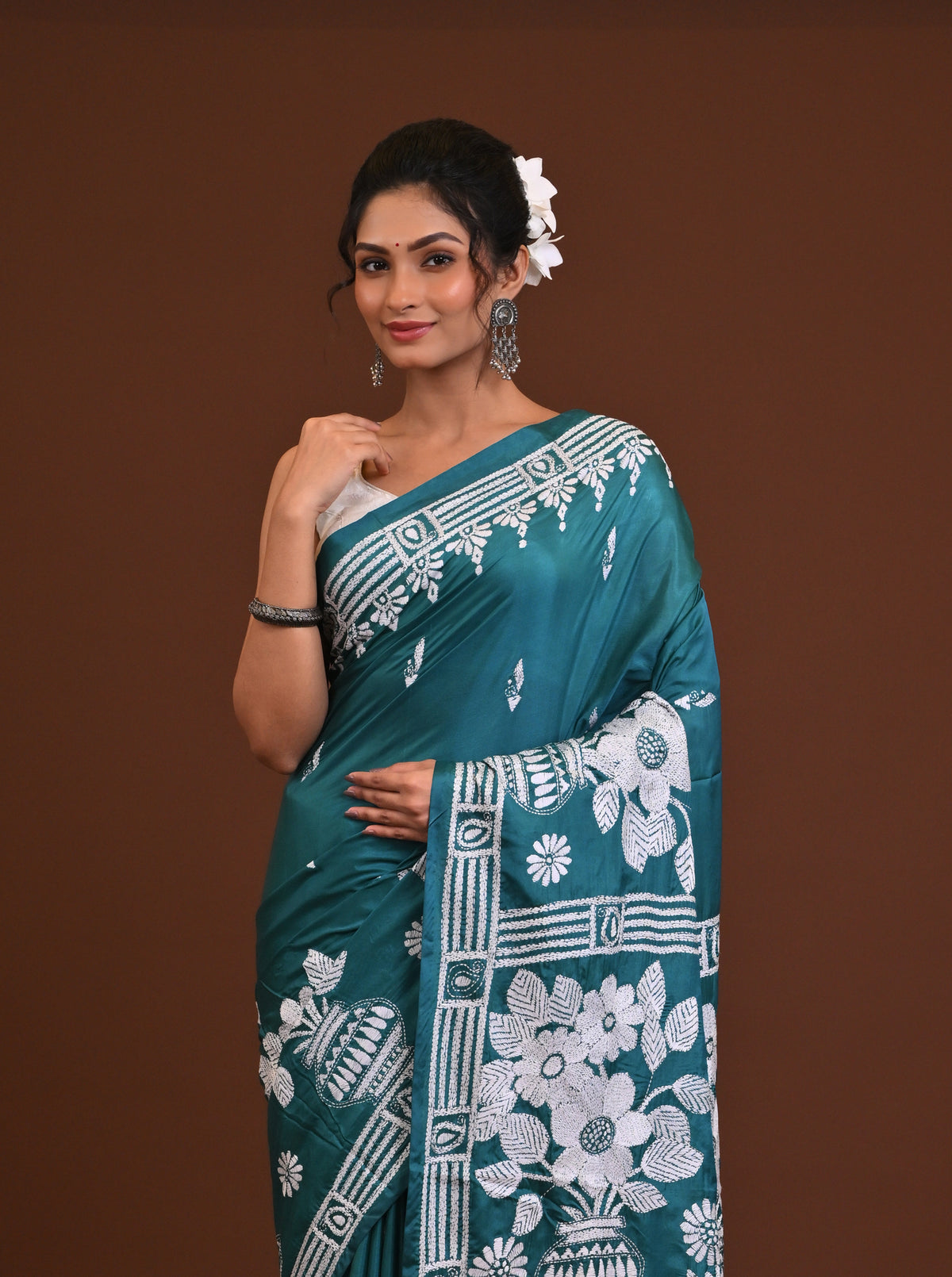Blended Silk Kantha Saree