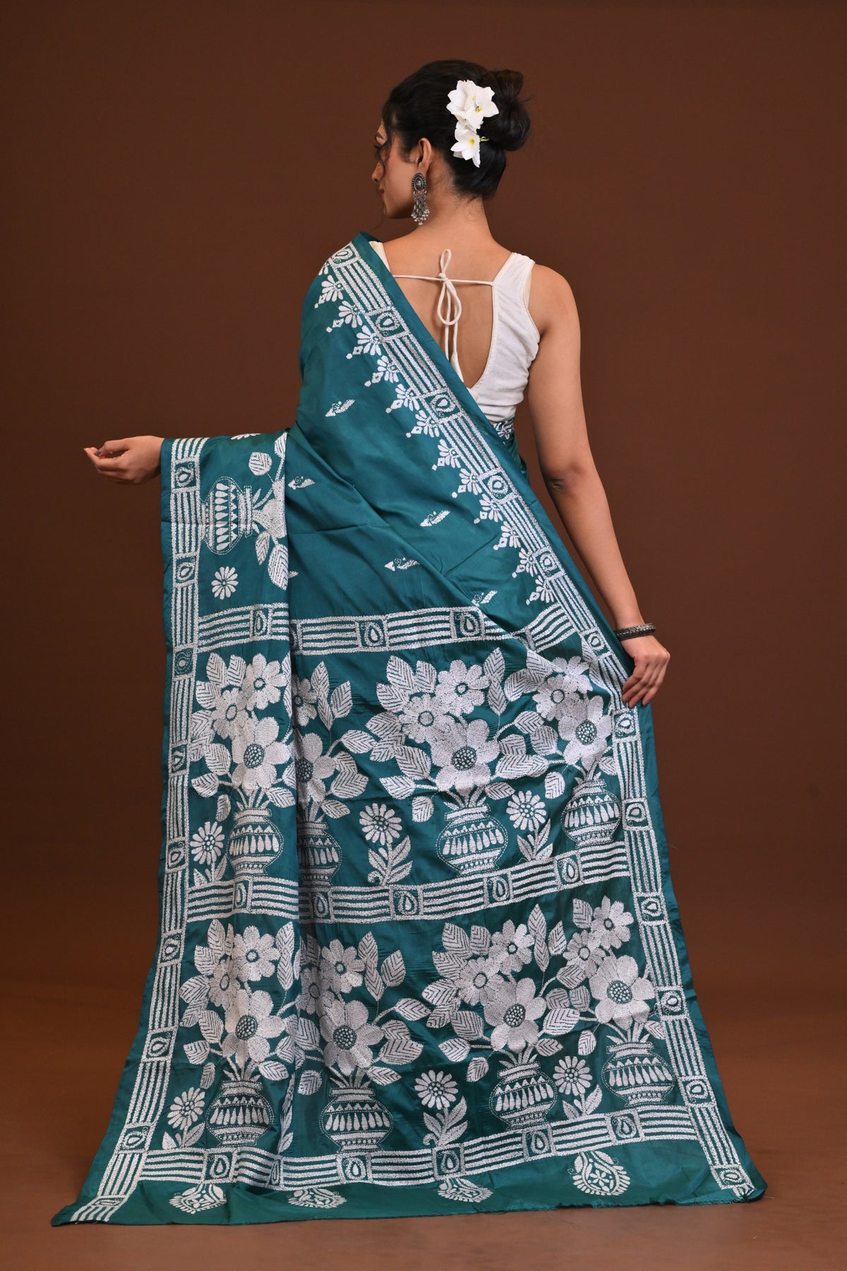 Blended Silk Kantha Saree
