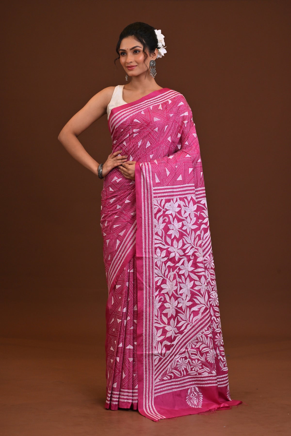 Blended Silk Kantha Saree