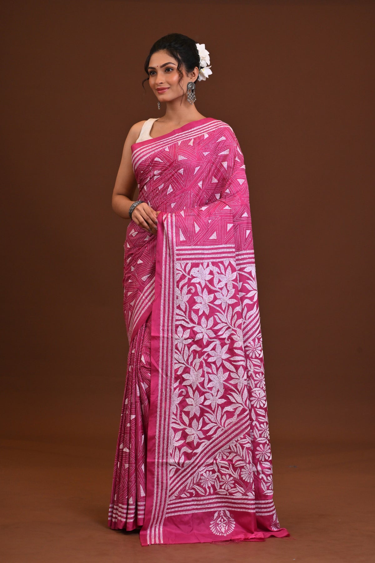 Blended Silk Kantha Saree