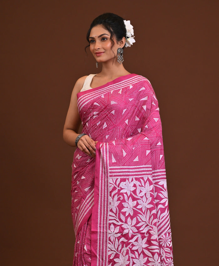 Blended Silk Kantha Saree