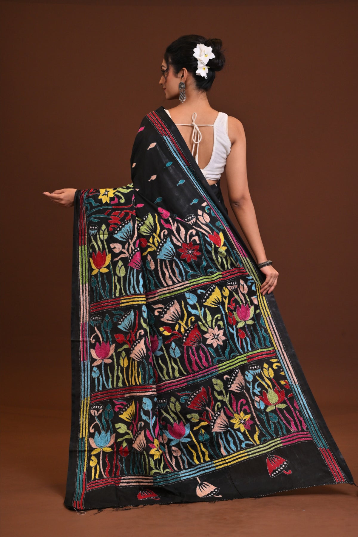Blended Silk Kantha Saree