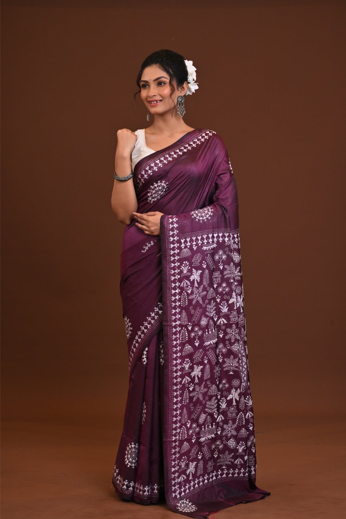 Blended Silk Kantha Saree