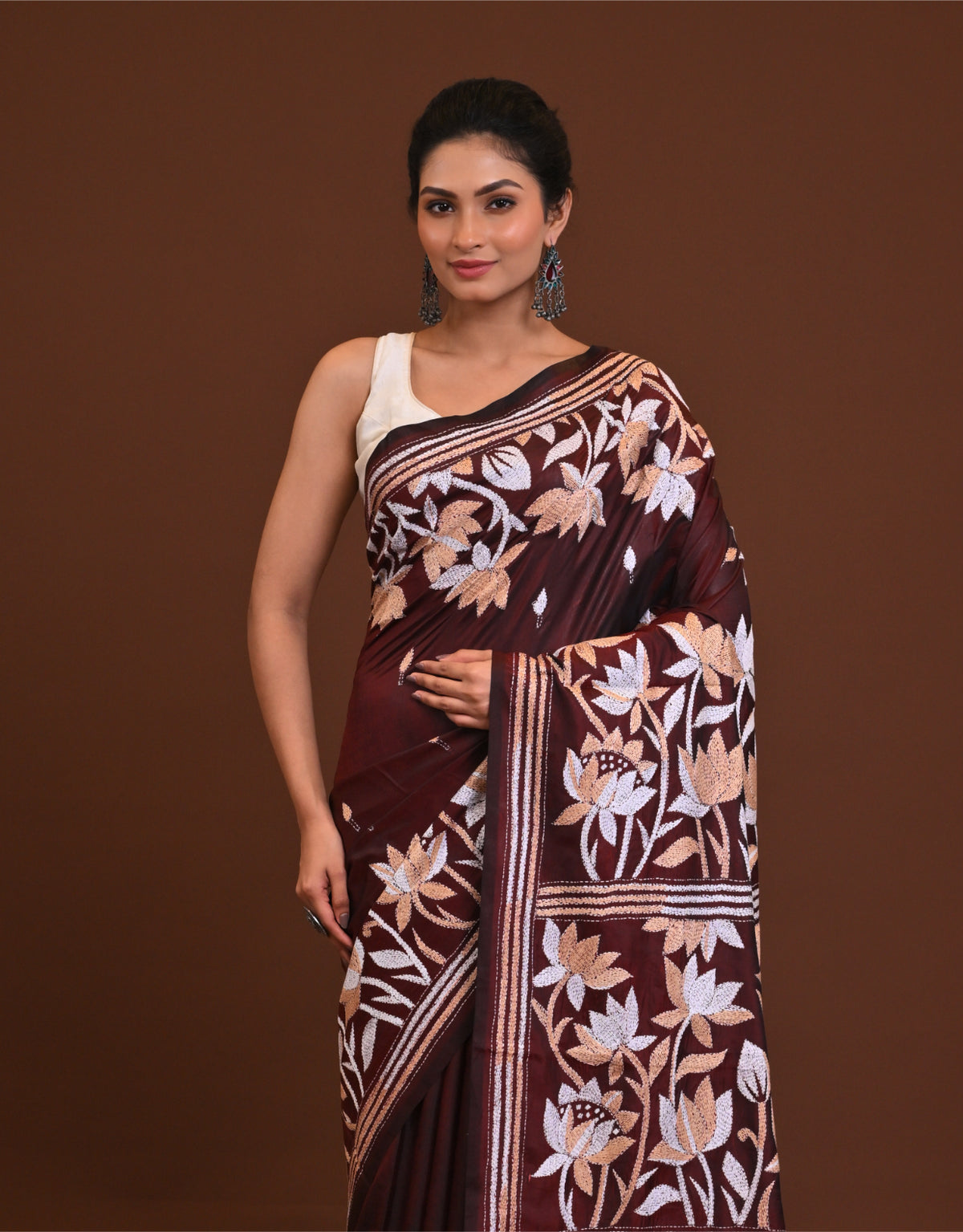 Blended Silk Kantha Saree