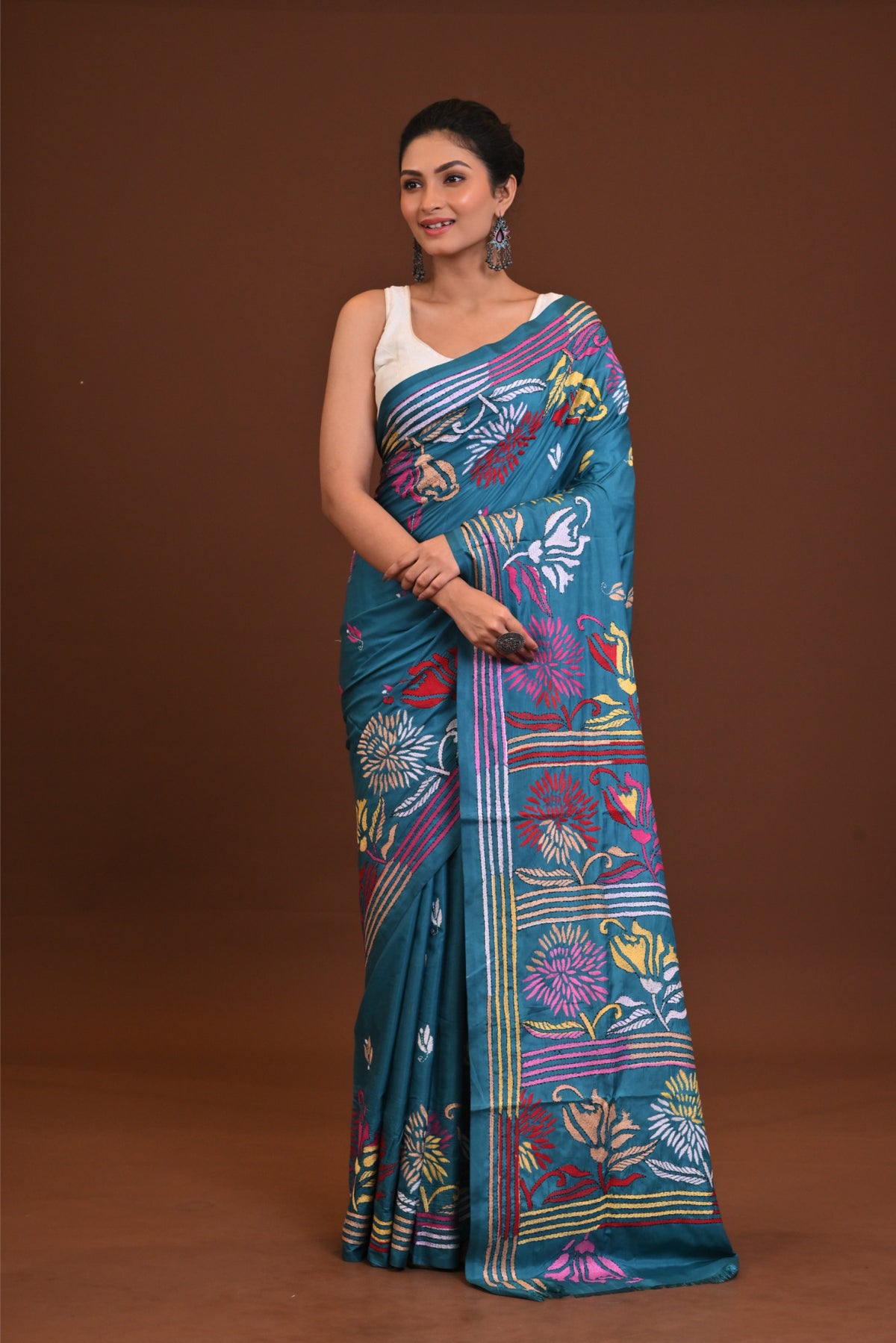 Blended Silk Kantha Saree