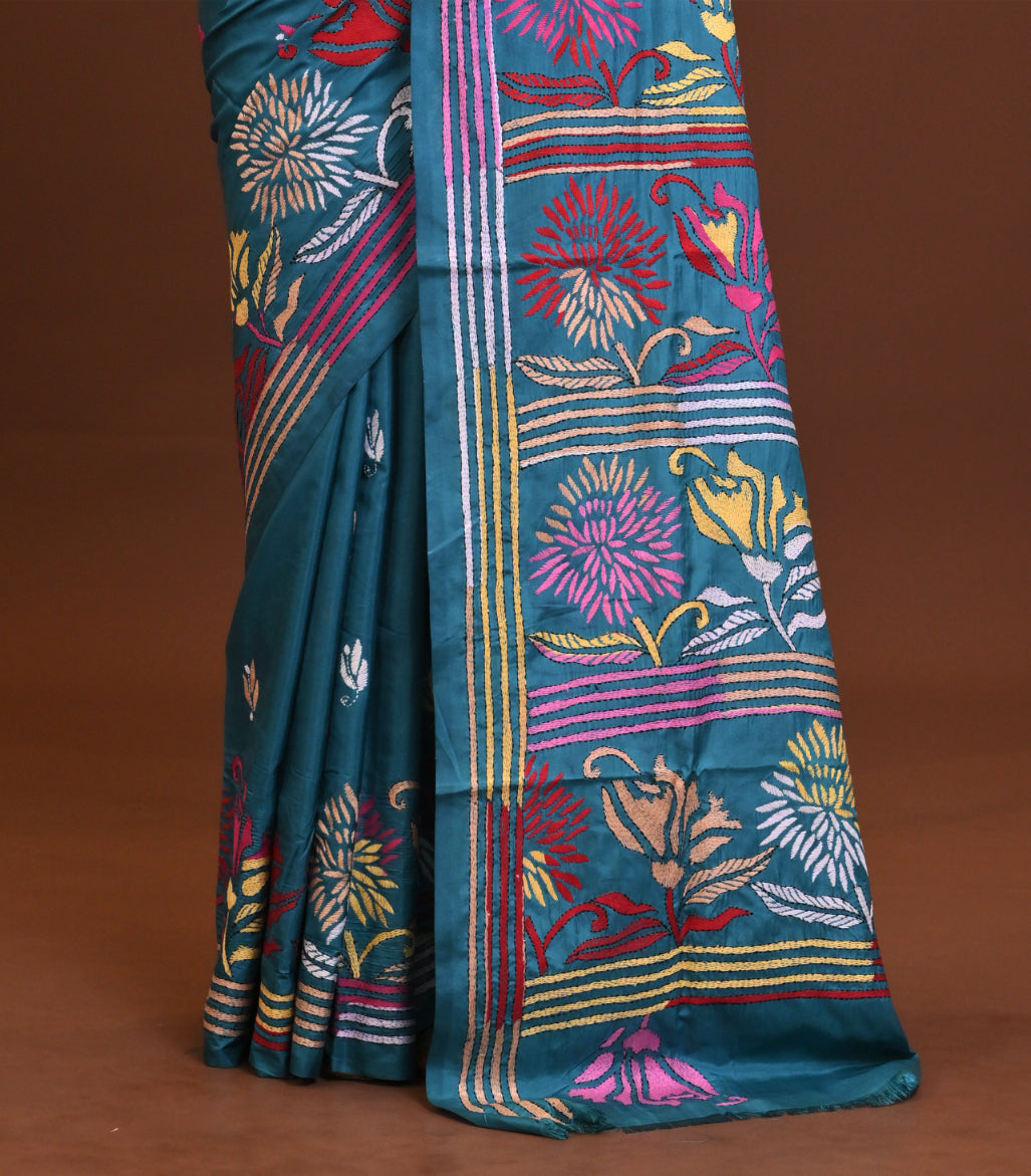 Blended Silk Kantha Saree