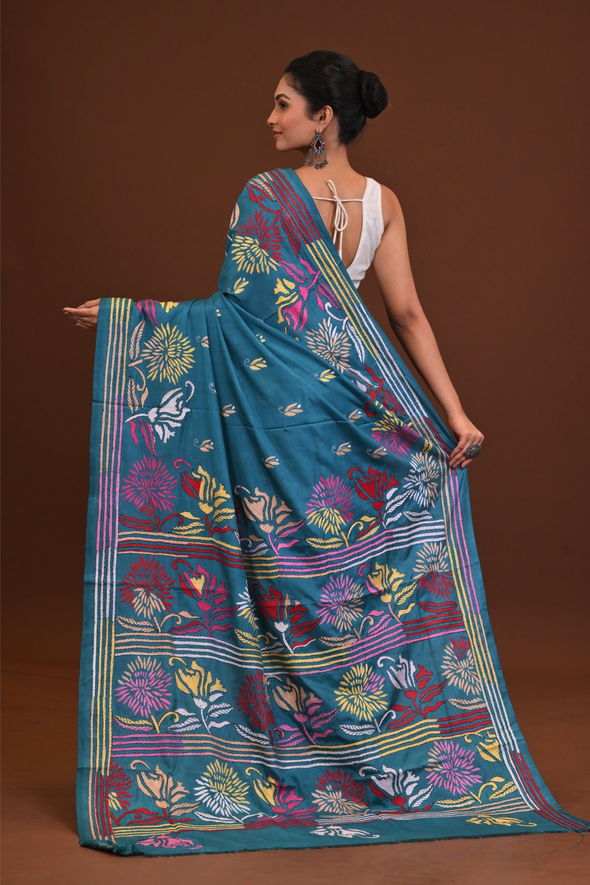 Blended Silk Kantha Saree