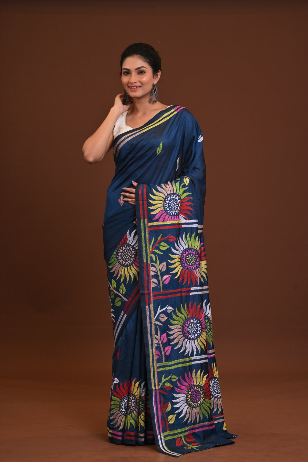 Blended Silk Kantha Saree