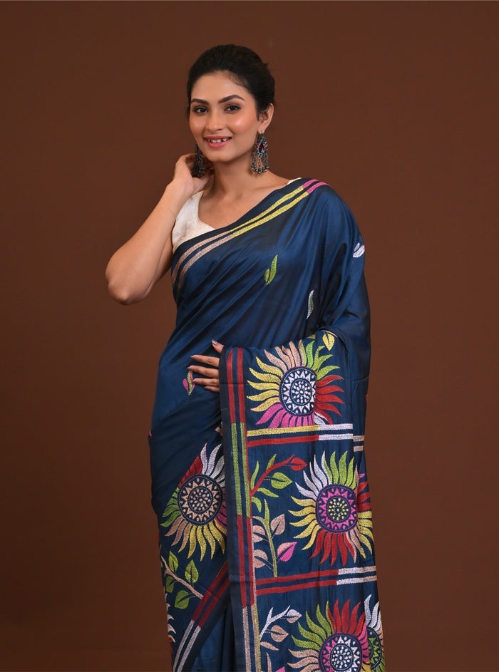 Blended Silk Kantha Saree