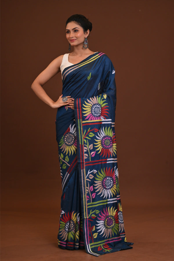 Blended Silk Kantha Saree