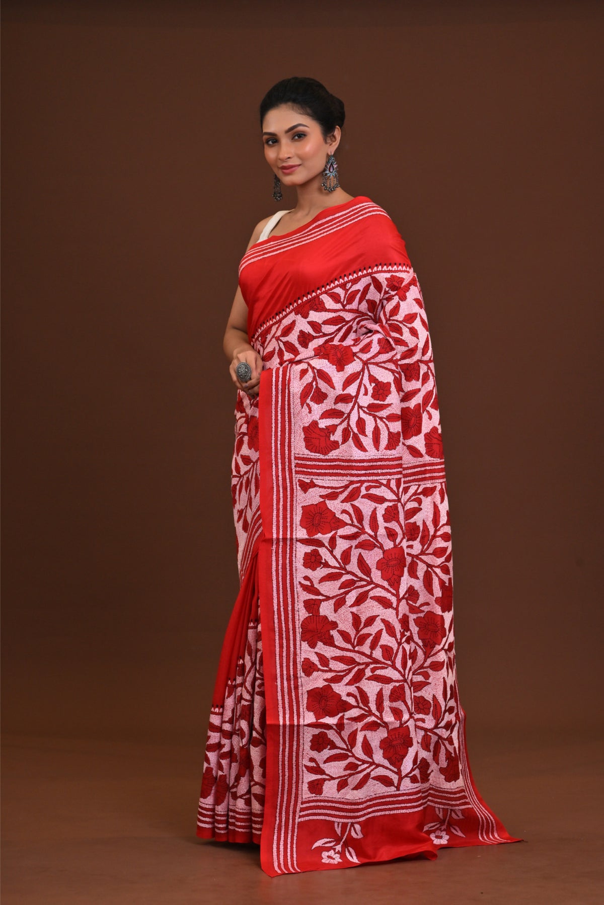 Pure Silk Kantha Saree