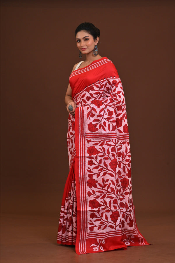 Pure Silk Kantha Saree