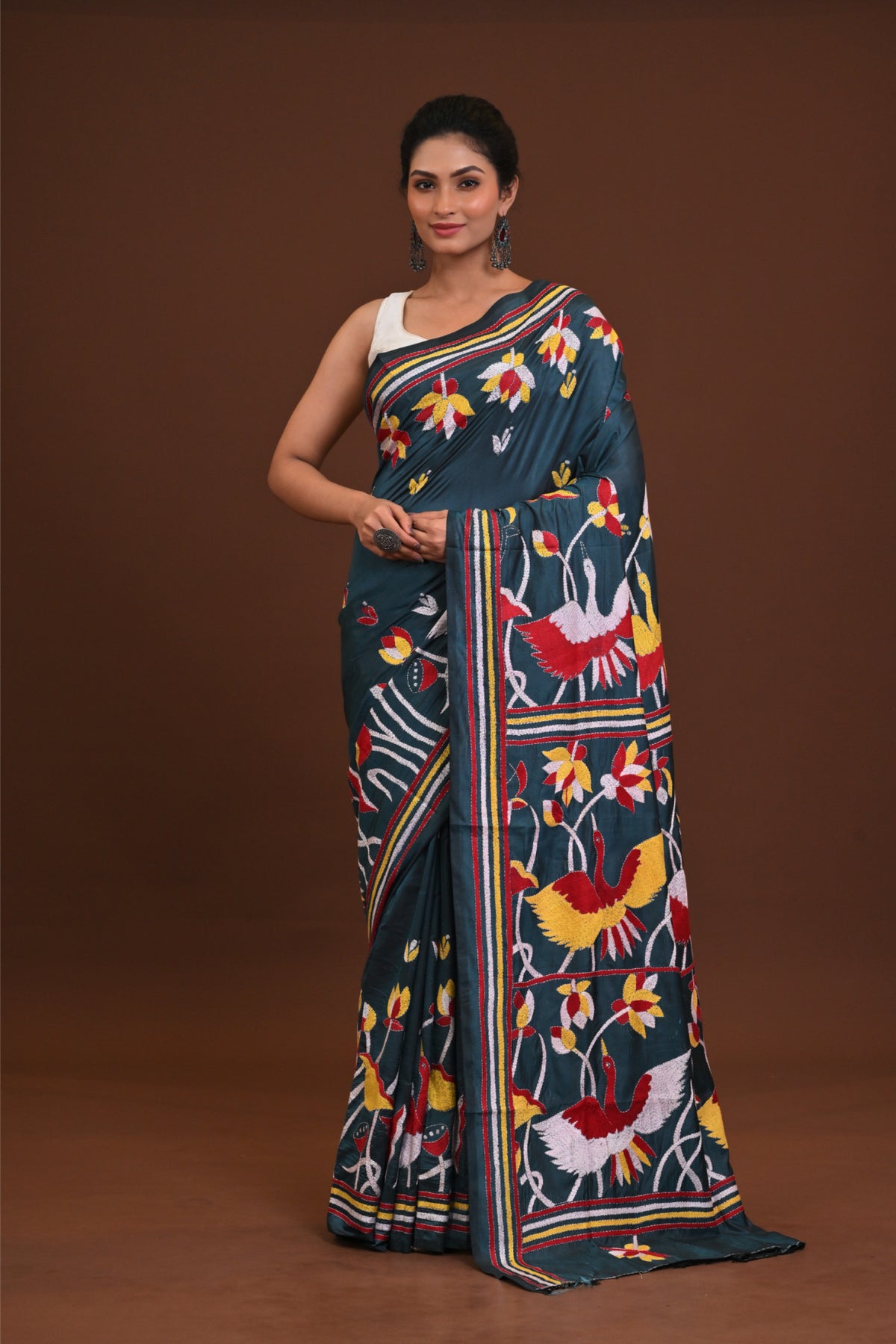 Blended Silk Kantha Saree
