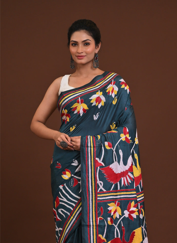 Blended Silk Kantha Saree