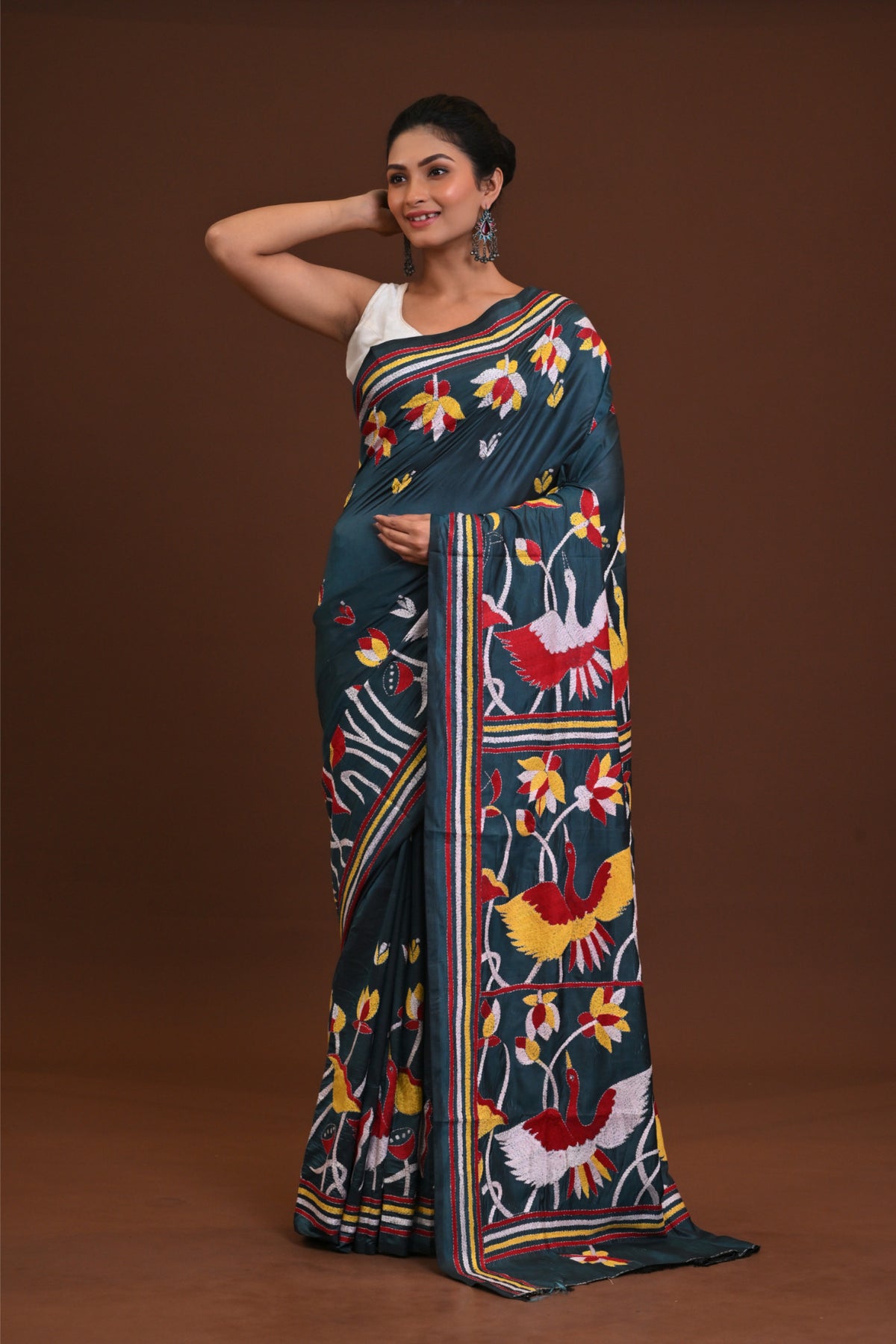 Blended Silk Kantha Saree