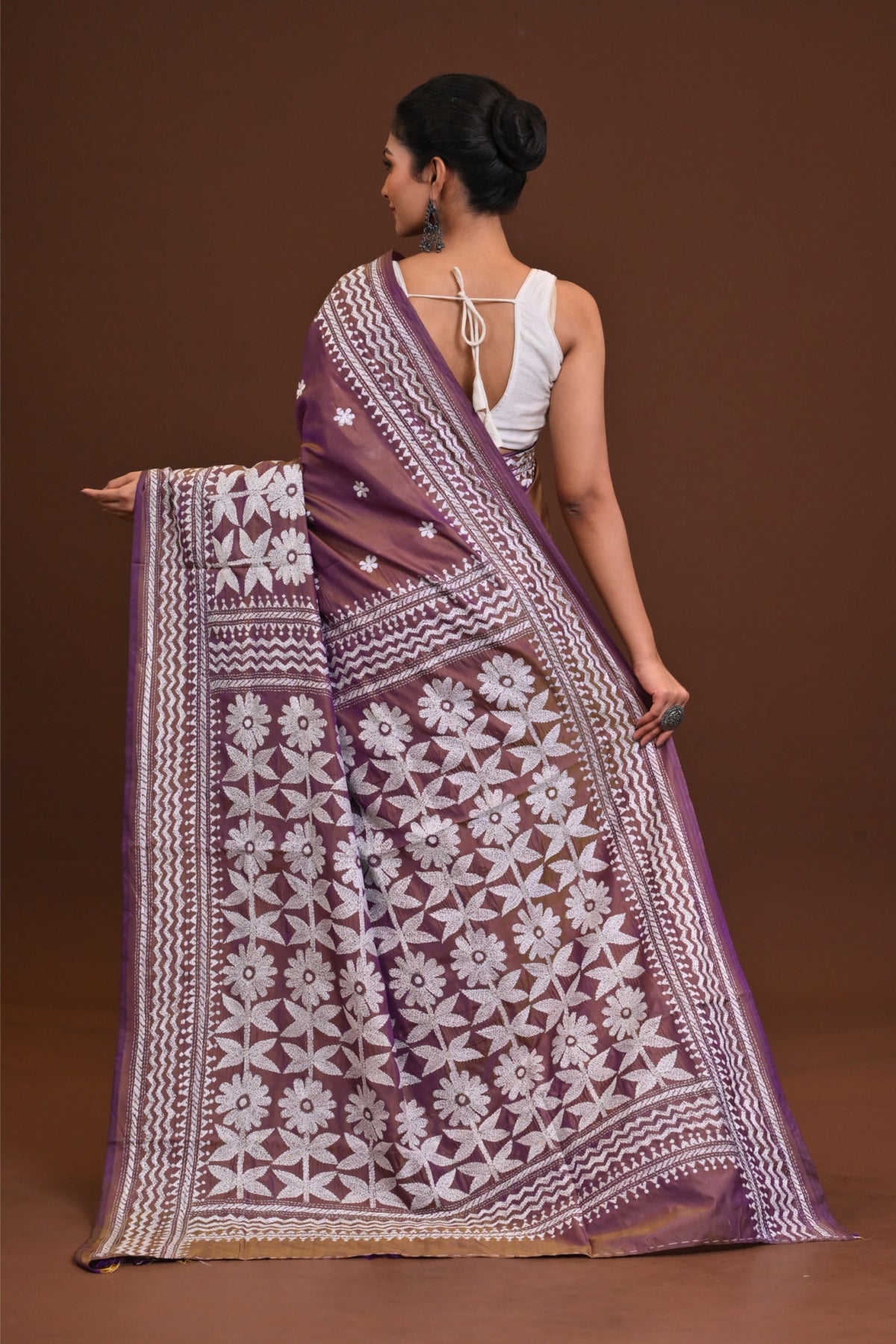 Blended Silk Kantha Saree