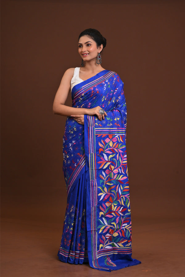 Blended Silk Kantha Saree