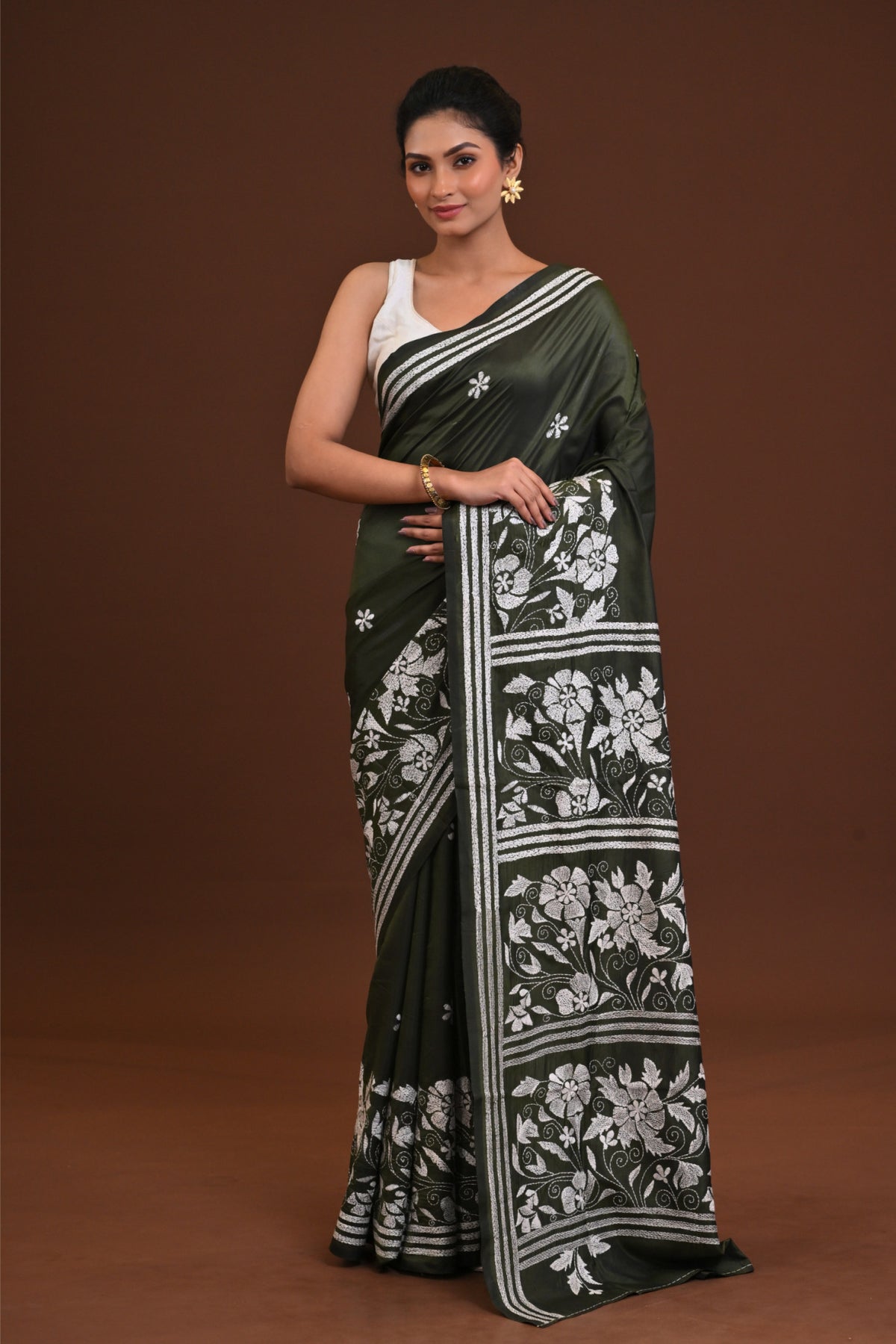 Blended Silk Kantha Saree