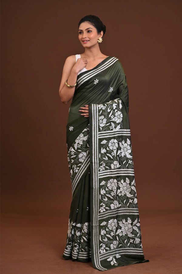 Blended Silk Kantha Saree