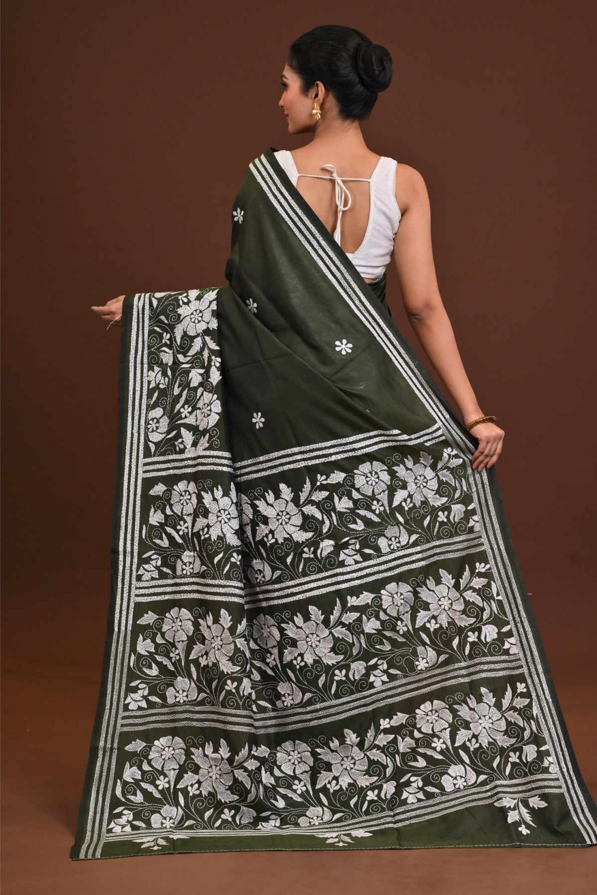 Blended Silk Kantha Saree