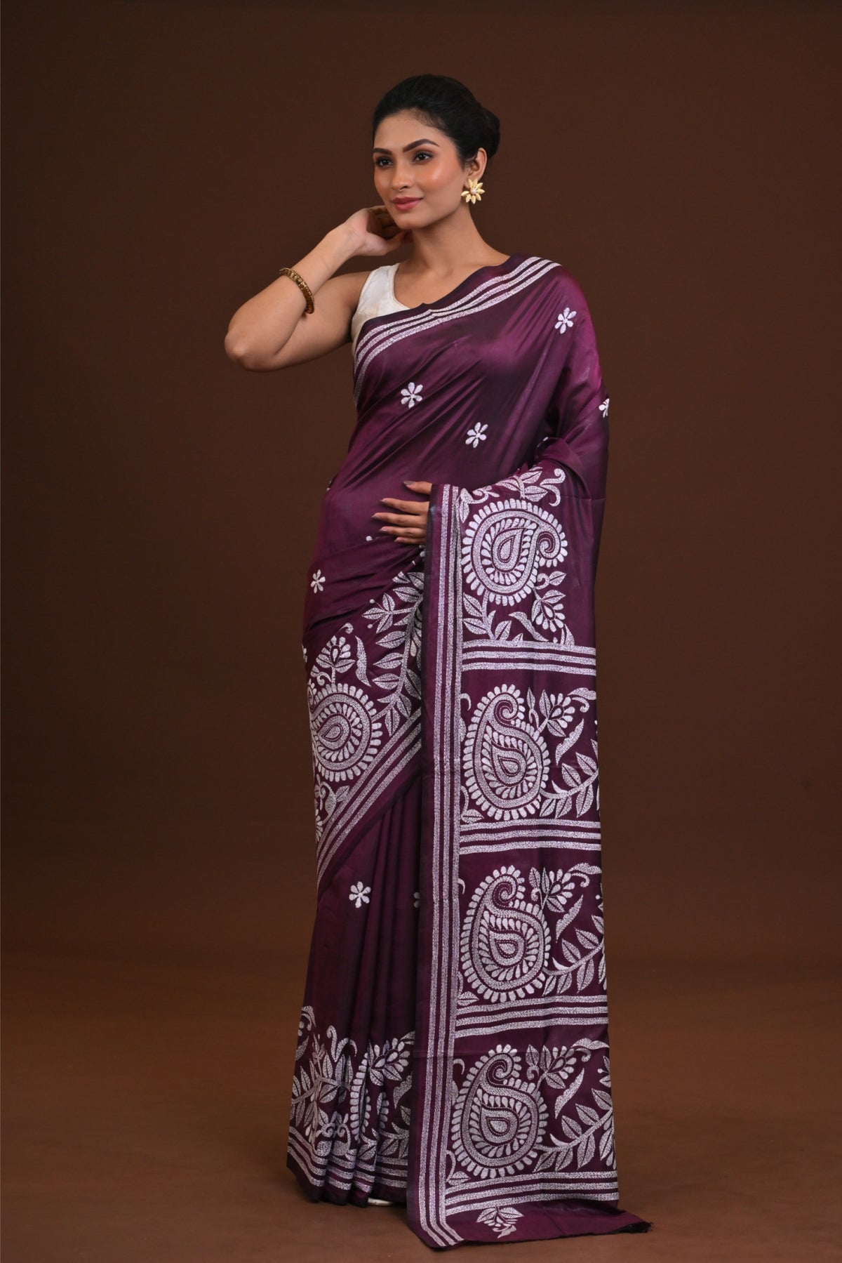Blended Silk Kantha Saree