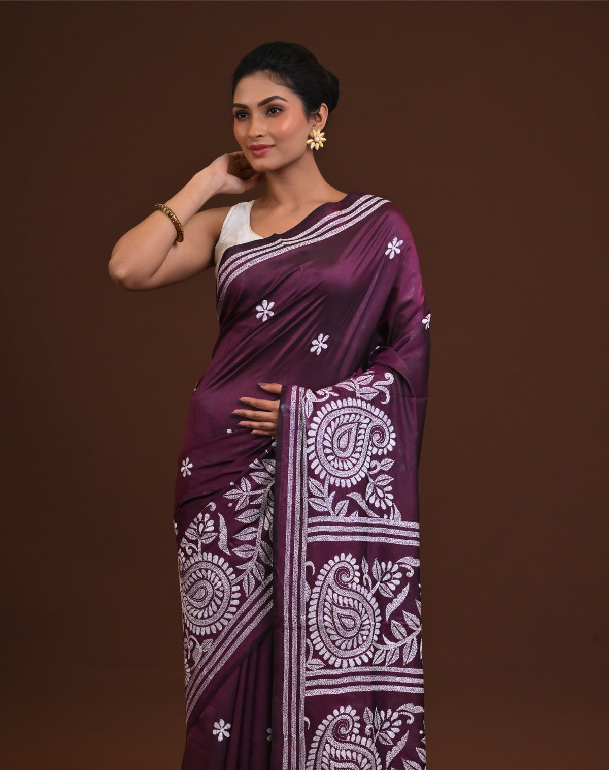 Blended Silk Kantha Saree