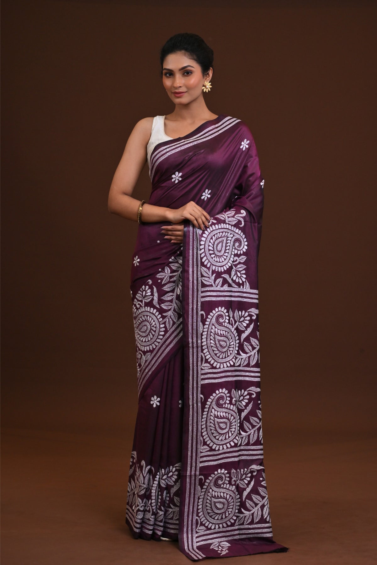 Blended Silk Kantha Saree