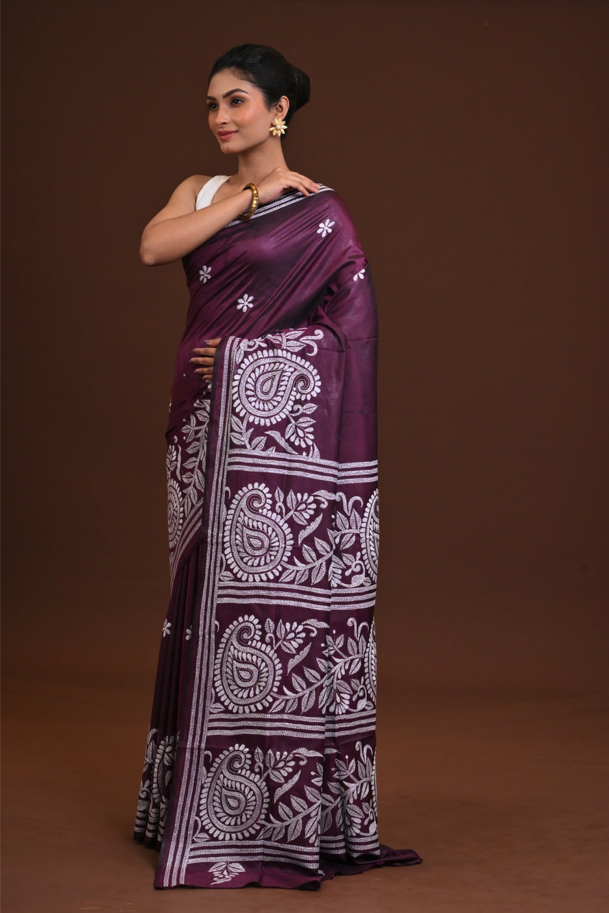 Blended Silk Kantha Saree