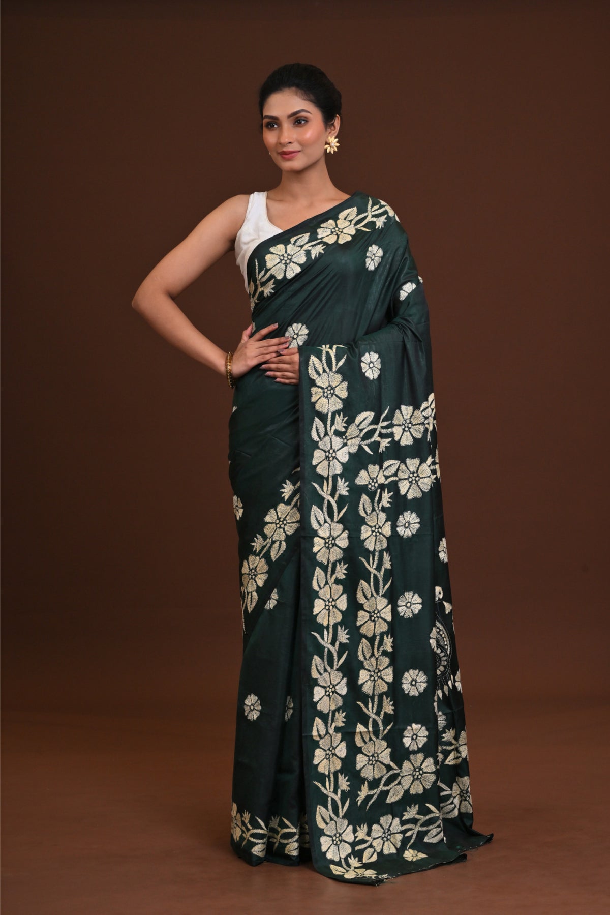 Blended Silk Kantha Saree