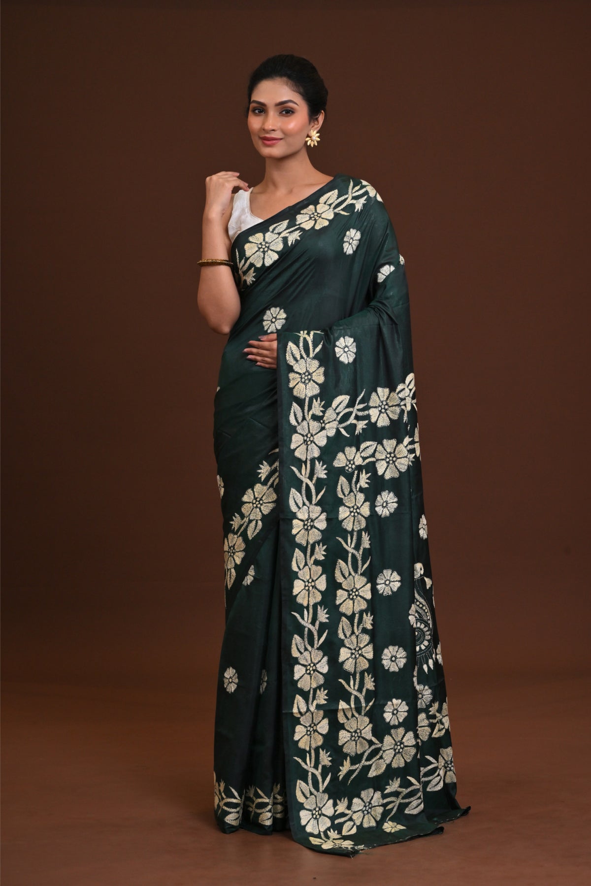 Blended Silk Kantha Saree