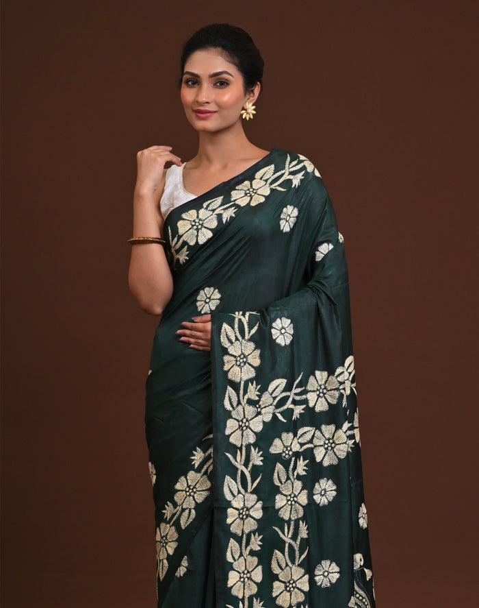 Blended Silk Kantha Saree