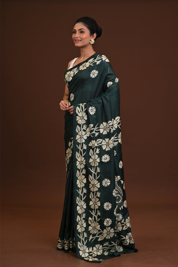 Blended Silk Kantha Saree